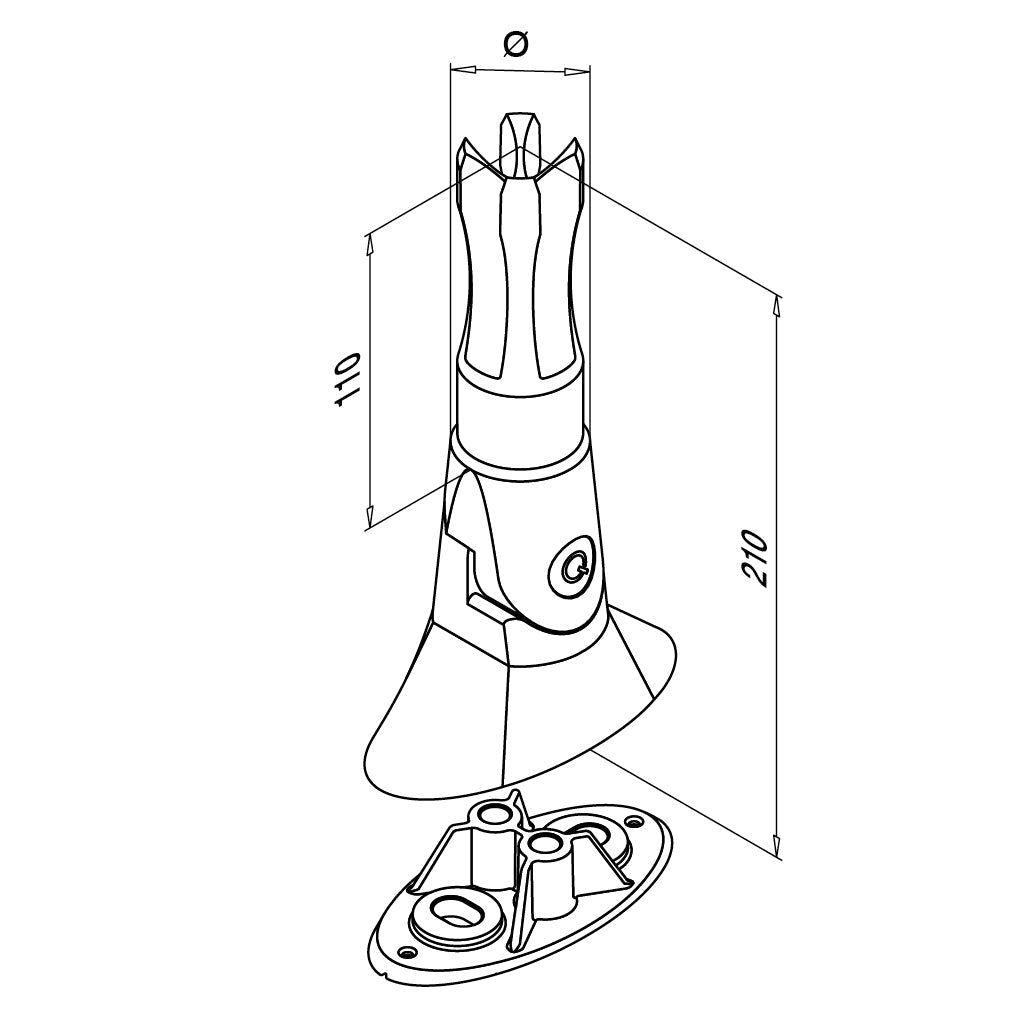Q-railing Adjustable rack mount MOD 0945 130945-242