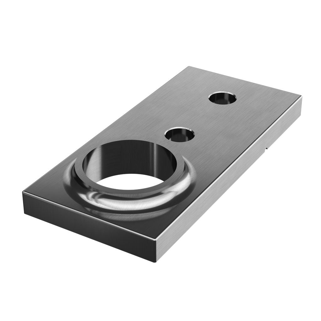 Q-railing stovo tvirtinimas flanšas MOD 0949 vamzdžiui: Ø48,3 mm, ner. plienas AISI 316, šlifuotas pav.