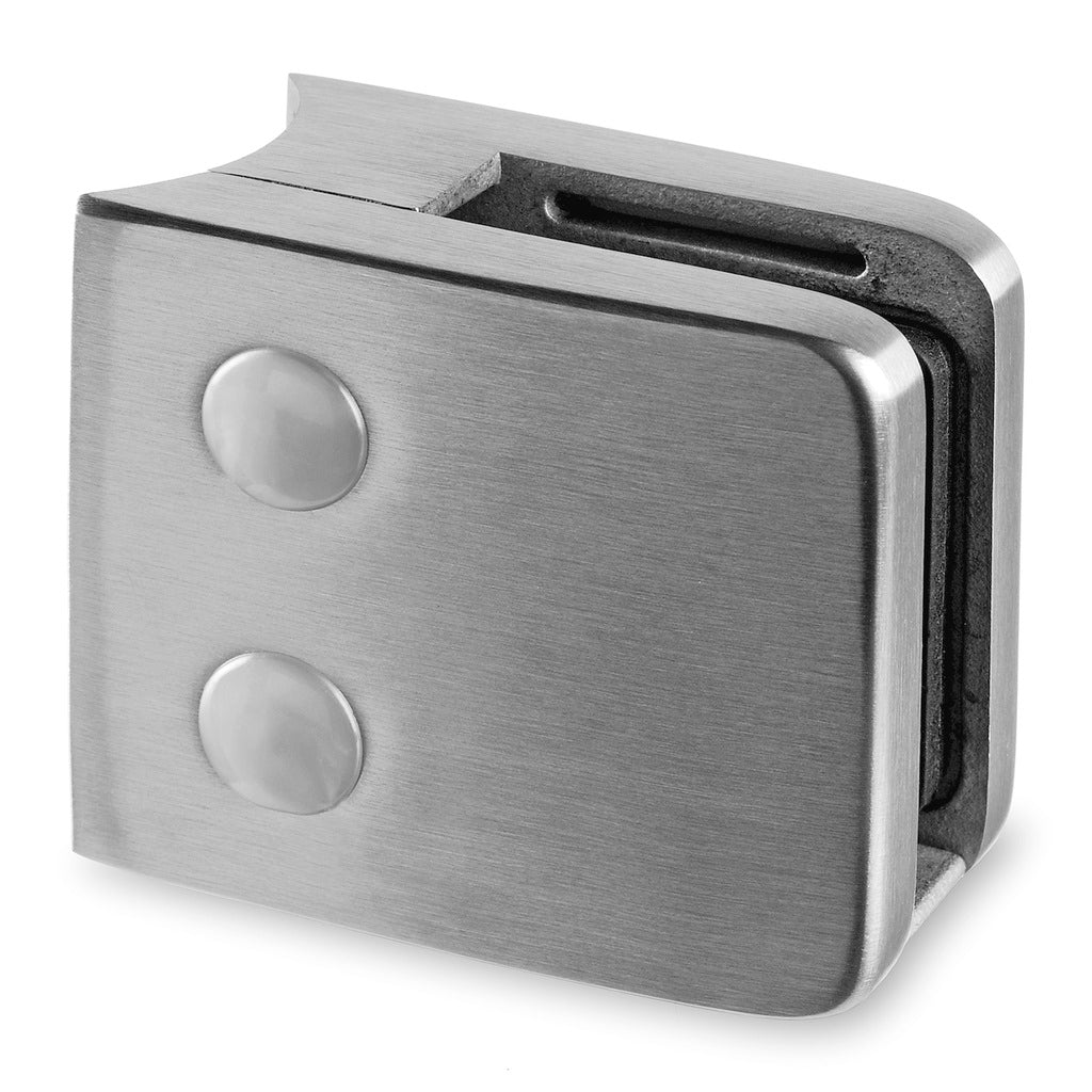 Q-railing Stiklo laikiklis prie apvalaus pav. MOD 2600 vamzdis: Ø42.4 mm, ner. plien. AISI316, šlifuotas pav.