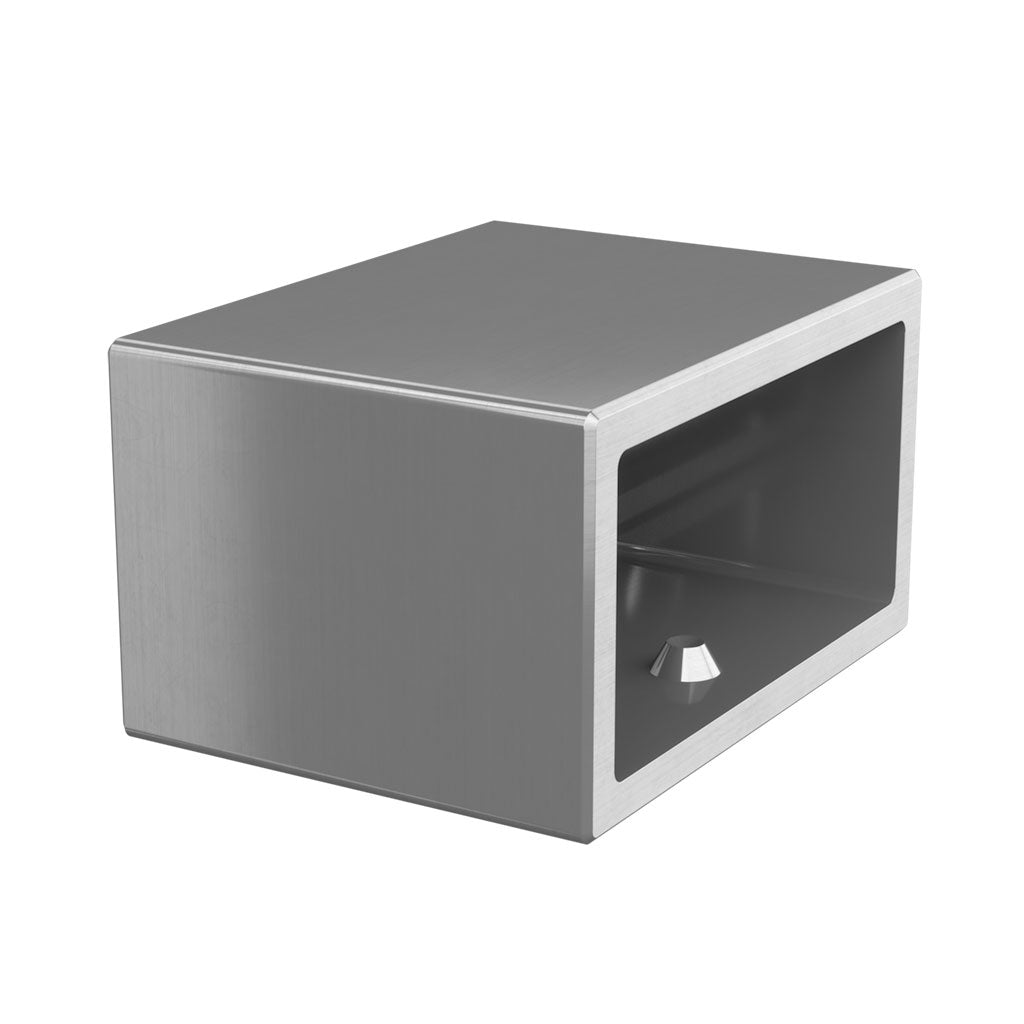 Porankio 40x20 mm tvirtinimas į sieną MOD 4504 vamzdis: 40x20x2 mm; ner. plien. AISI316, šlifuotas pav.