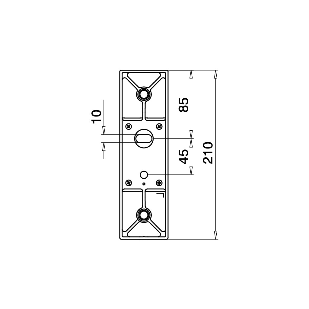 Q-railing EASY GLASS dvigubas stiklo laikiklis 210 mm MOD 4762