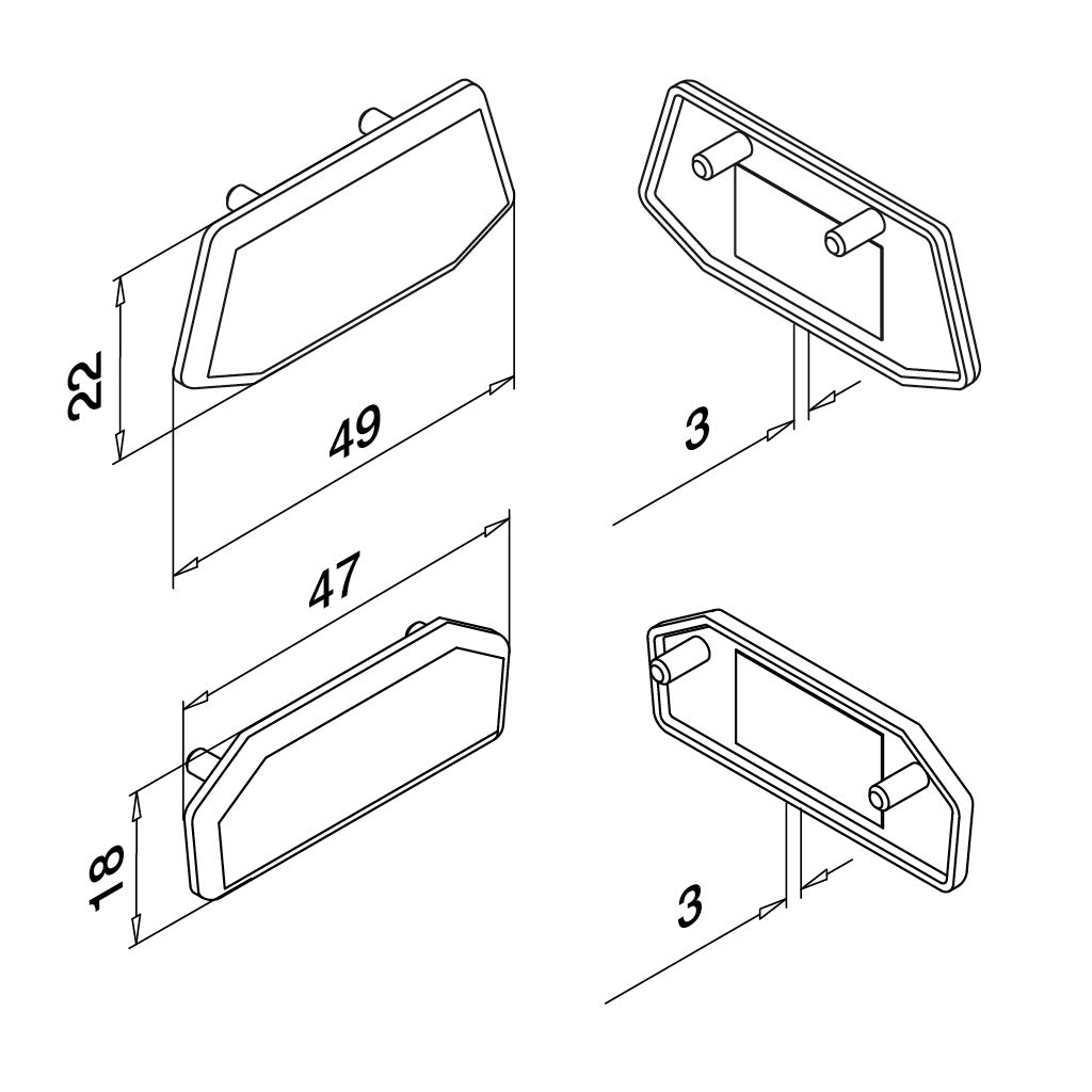 Q-railing stiklo laikiklis air aklės
