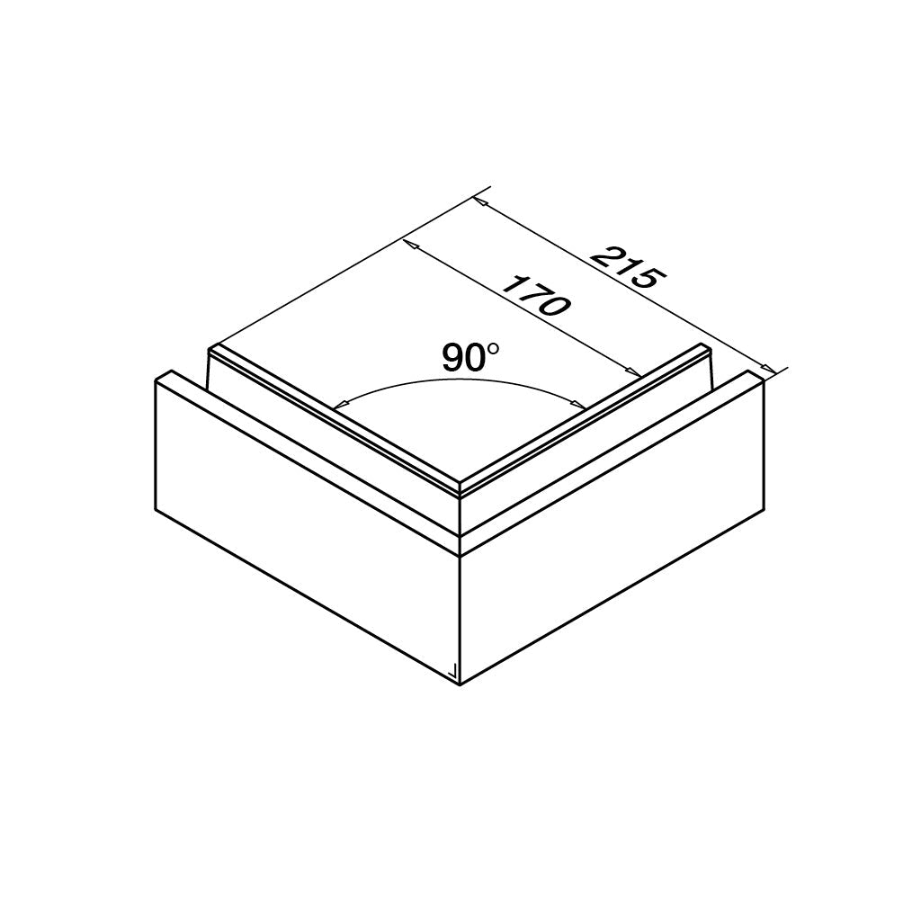 Q-railing EASY GLASS UP Top Mount profilio kampas MOD 6611