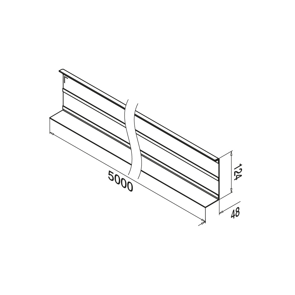 Q-railing EASY GLASS SLIM Fascia Mount profilio dangtelis MOD 8035