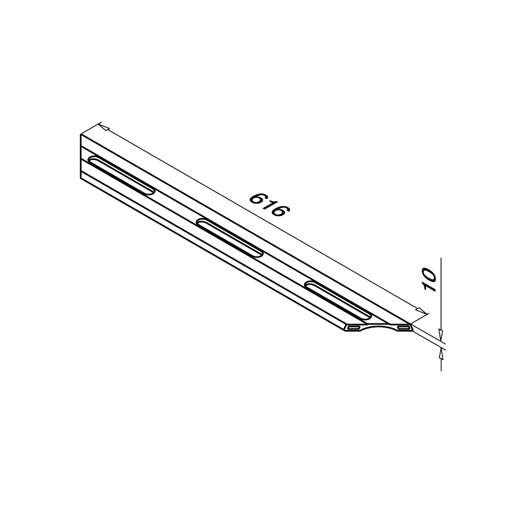 Q-railing EASY GLASS SMART ir PRO drenažinis profilis MOD 8217