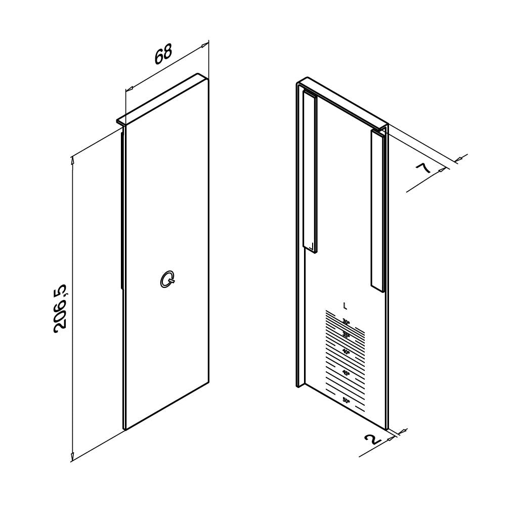 Q-railing EASY GLASS SMART Fascia Profilio aklė laiptams MOD 8233