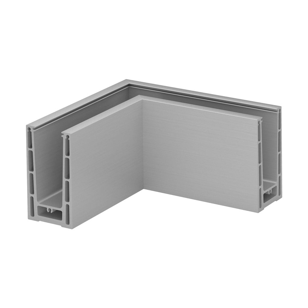 Q-railing EASY GLASS PRIME Top Mount Profilio kampas MOD 8411 ner. plieno išvaizda (brushed, anodised)
