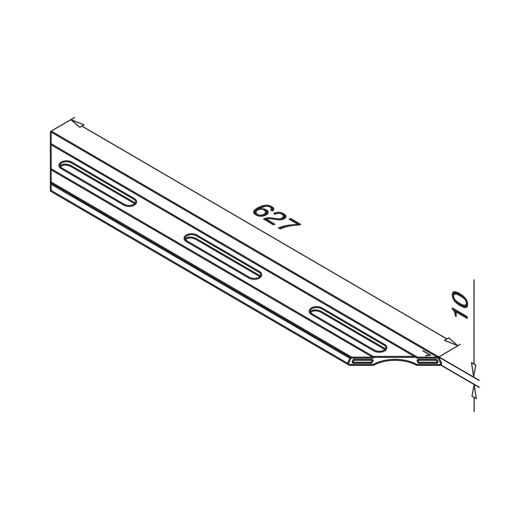 Q-railing EASY GLASS PRIME Top Mount drenažinis profilis MOD 8417