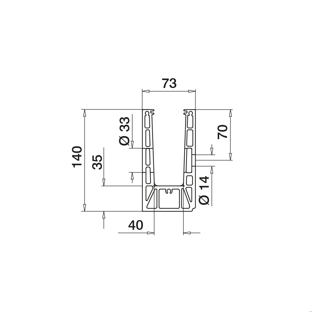 Q-railing EASY GLASS PRIME Fascia Profilis MOD 8430
