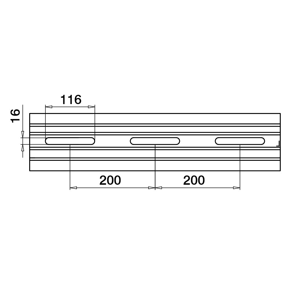 Q-railing EASY GLASS PRIME/PRO drenažinis profilis MOD 8437
