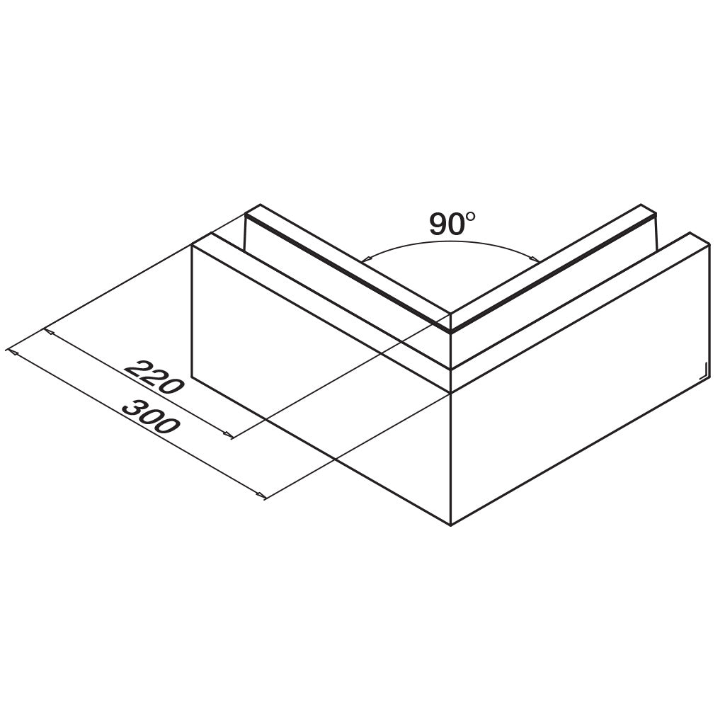 Q-railing EASY GLASS MAX F Top Mount profilio kampas MOD 8521