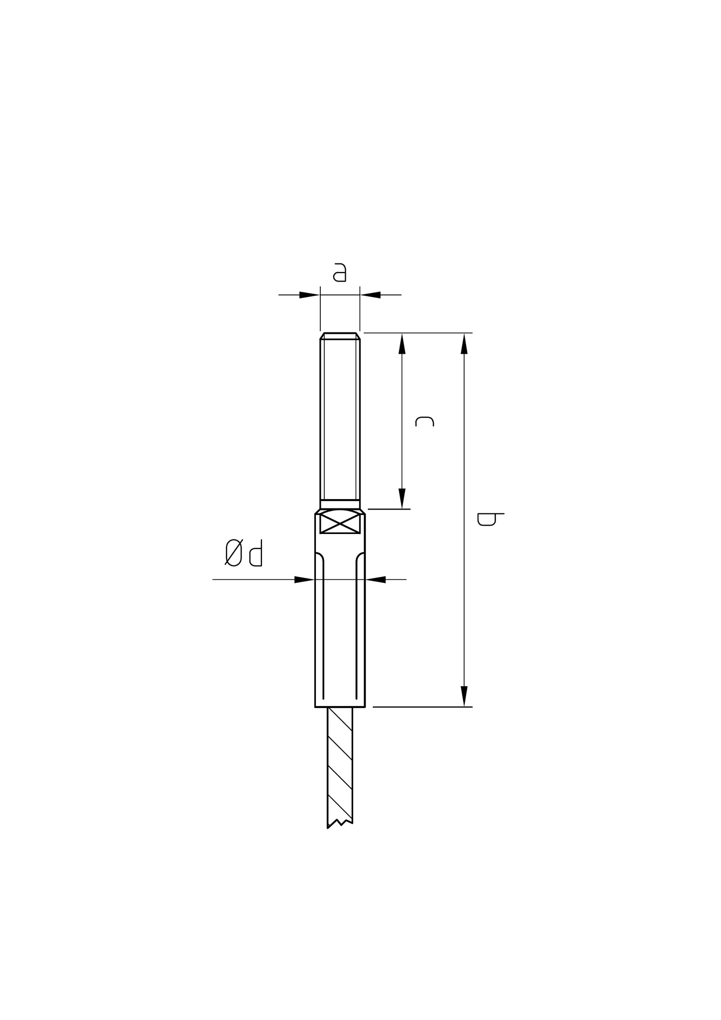 Carl Stahl I-SYS stainless steel Carl Stahl External thread, roll swaged, RH thread M14x76