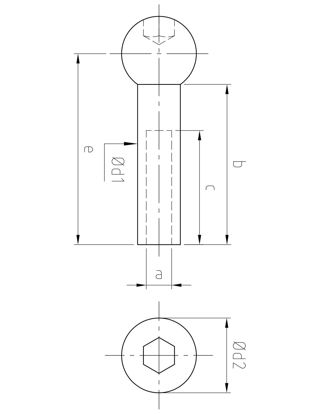 Carl Stahl Ball head with internal thread M4 868