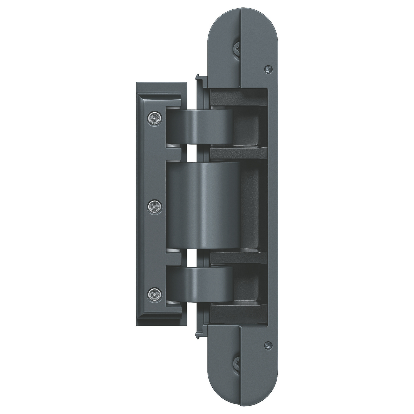 Tectus paslėpti durų vyriai pilki