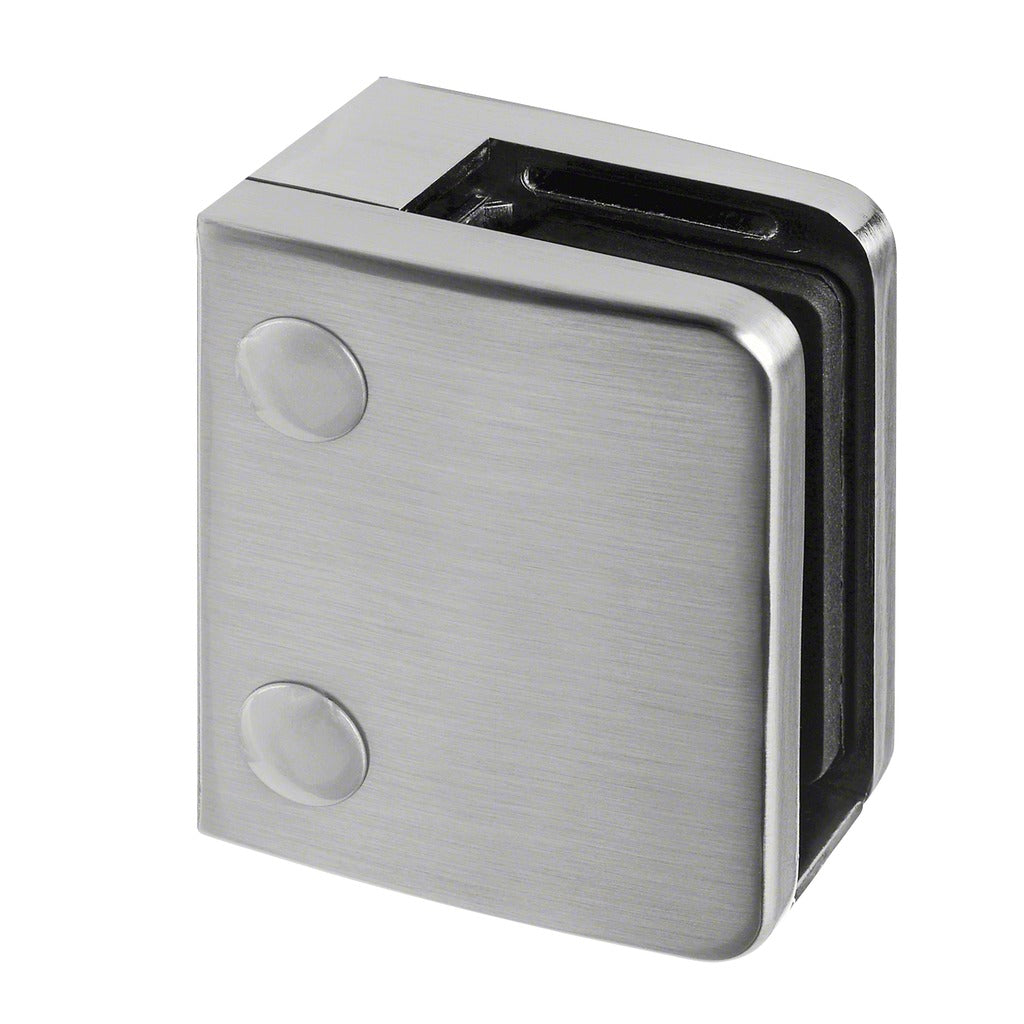 Q-railing Stiklo laikiklis prie lygaus pav. MOD 2400 cinkas, ner. plieno išvaizda (brushed, anodised)