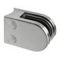 Q-railing stiklo laikiklis prie apvalaus vamzdžio MOD 2500 Ø42,4 mm, cinkas, ner. plieno išvaizda (brushed, anodised)