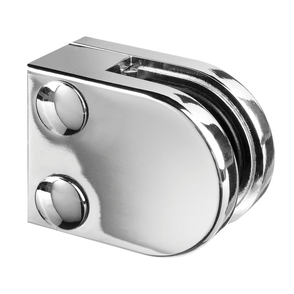 Q-railing stiklo laikiklis prie stačiakampio vamzdžio MOD 2700 cinkas, pav. chromas