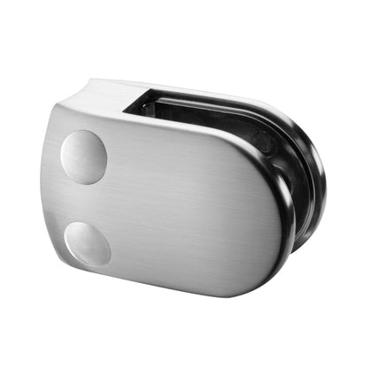 Q-railing stiklo laikiklis prie apvalaus vamzdžio MOD 2800 Ø42,4 mm, cinkas, ner. plieno išvaizda (brushed, anodised)