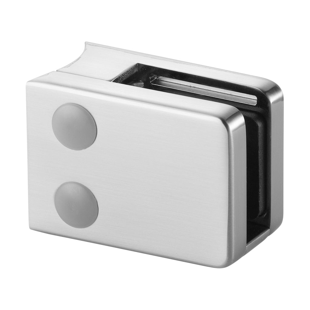 Q-railing Stiklo laikiklis prie apvalaus pav. MOD 4200 vamzdis: Ø42.4 mm, cinkas, ner. plieno išvaizda (brushed, anodised)