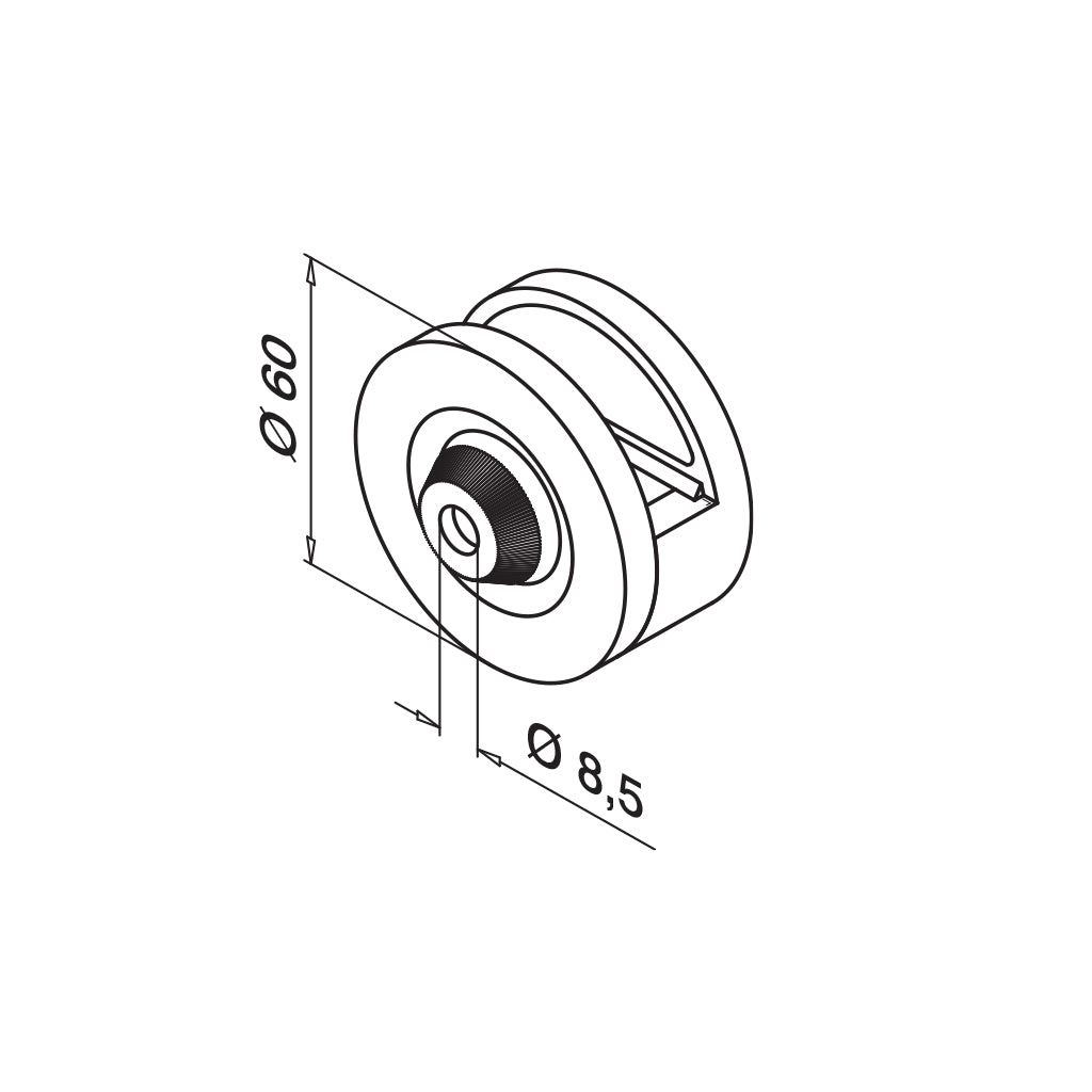 Q-railing Stiklo laikiklis MOD 4400 cinkas, ner. plieno išvaizda (brushed, anodised)