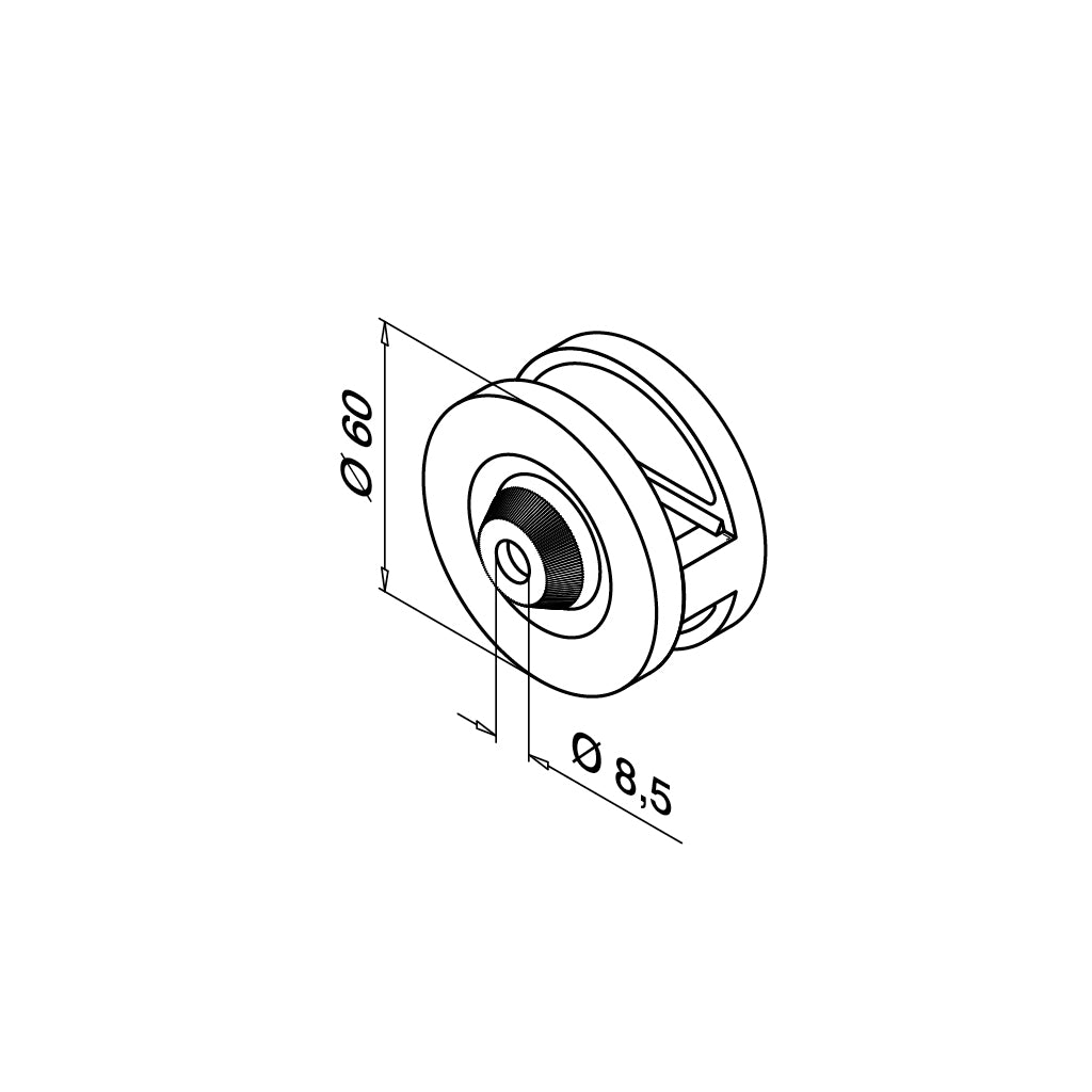 Q-railing dvigubas tiklo laikiklis MOD 4600 cinkas, ner. plieno išvaizda (brushed, anodised)