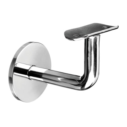 Q-railing sieninis porankio laikiklis M8 MOD 0111 vamzdžiui: Ø42,4 mm, ner. plienas AISI 304, šlifuotas pav., poliruotas blizgus pav.