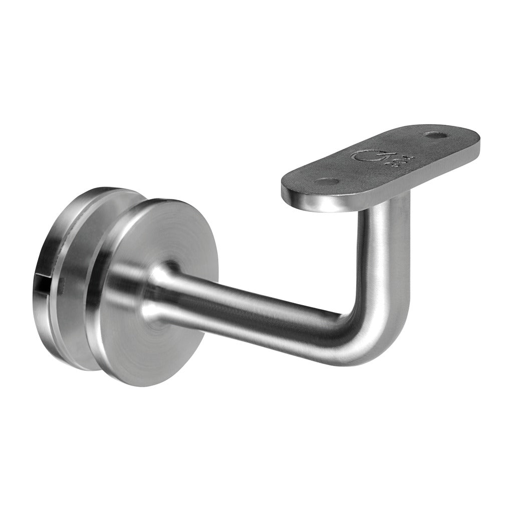 Q-railing Porankio laikiklis tvirtinamas į stiklą Q-line, MOD 0117 ner. plien. AISI304, šlifuotas pav.