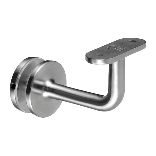 Q-railing Porankio laikiklis tvirtinamas į stiklą Q-line, MOD 0117 ner. plien. AISI304, šlifuotas pav.