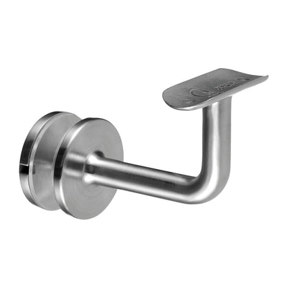 Q-railing Porankio laikiklis tvirtinamas į stiklą MOD 0117 vamzdis: Ø33.7 mm, ner. plien. AISI304, šlifuotas pav.