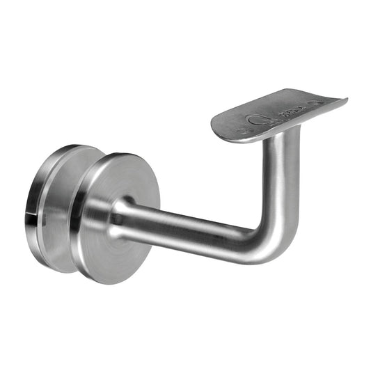 Q-railing Porankio laikiklis tvirtinamas į stiklą MOD 0117 vamzdis: Ø33.7 mm, ner. plien. AISI304, šlifuotas pav.