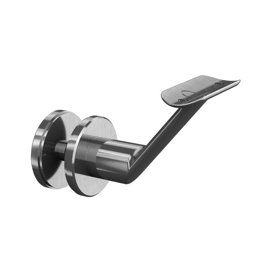 Q-railing porankio laikiklis 12–31,52 mm stiklui MOD 0129 vamzdžiui: Ø42,4 mm, ner. plienas AISI 304, šlifuotas pav.