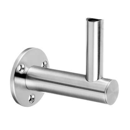 Q-railing reguliuojamas sieninis porankio laikiklis MOD 0142 vamzdžiui: Ø42,4 / Ø48,3 mm, ner. plienas AISI 304, šlifuotas pav.