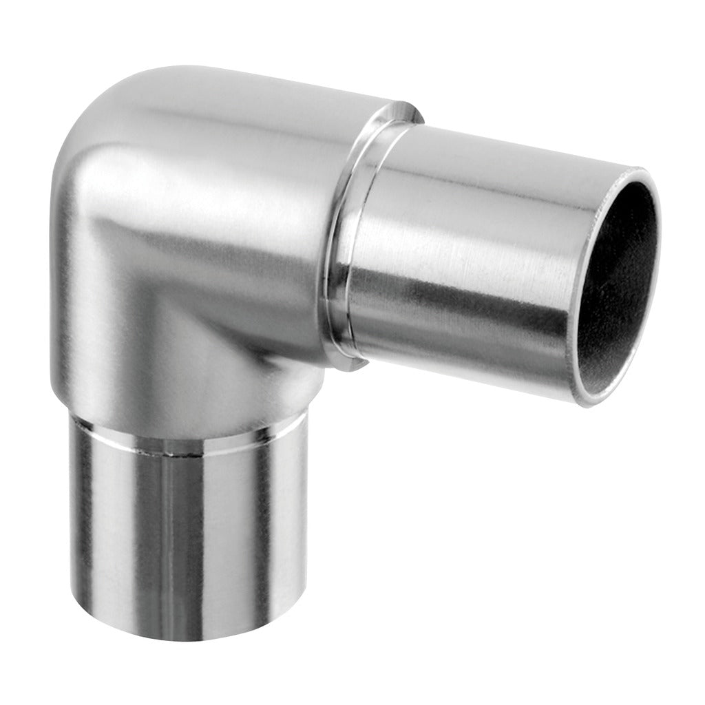 Q-railing Alkūnė 90° MOD 0303 vamzdžiui Ø33.7x2 mm, ner. plienas AISI 304, šlifuotas pav.