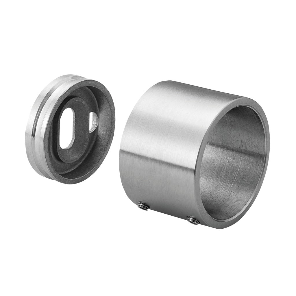 Q-railing Sieninis porankio galo tvirtinimas MOD 0504 vamzdis: Ø33.7x2 mm ner. plien. AISI304 šlifuotas pav.
