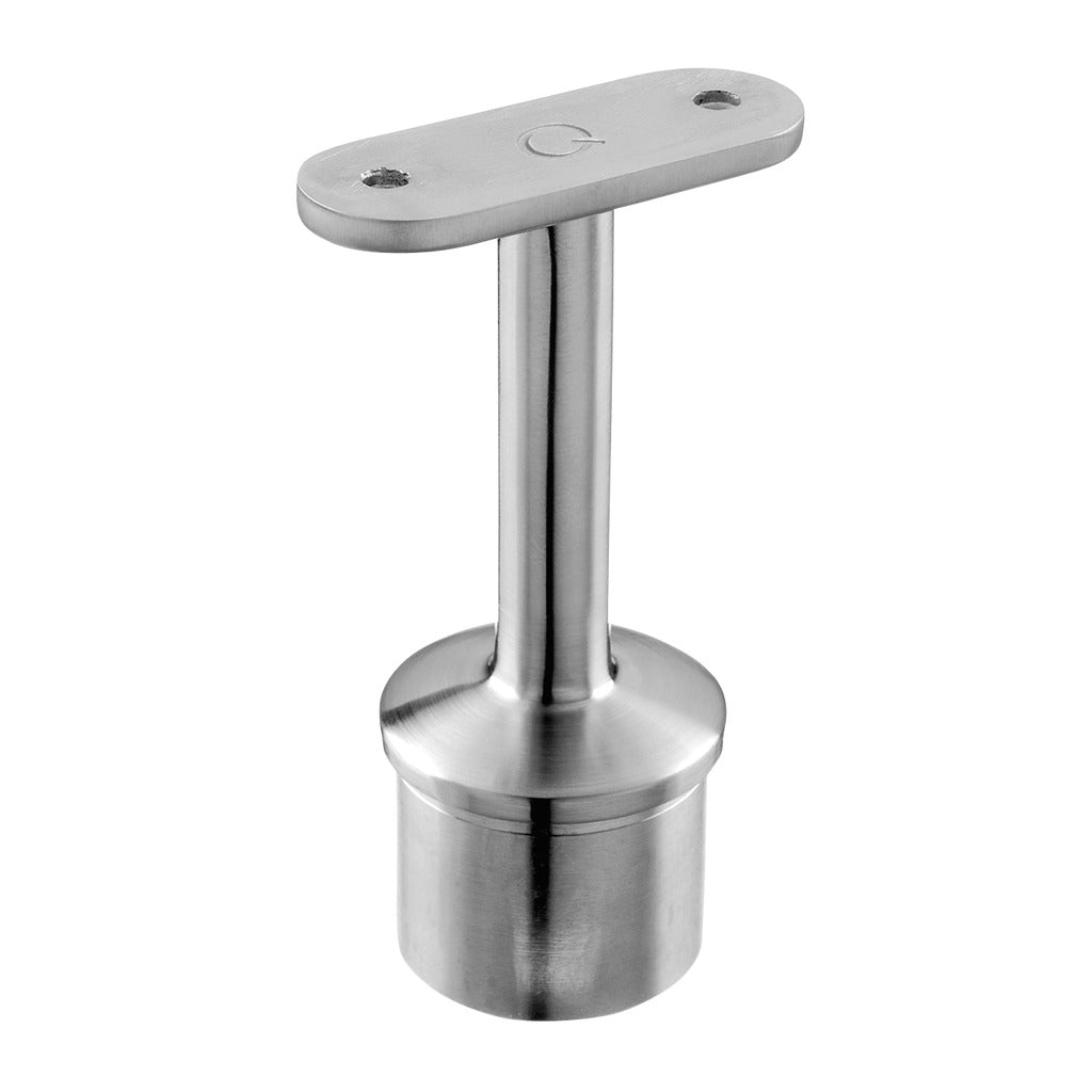 Q-railing Tiesaus porankio laikiklis (žvakė) MOD 0709/0710/0711/0712/0713 vamzdžiui: Ø33,7 x 2,0 mm, ner. plien. AISI304, šlifuotas pav.