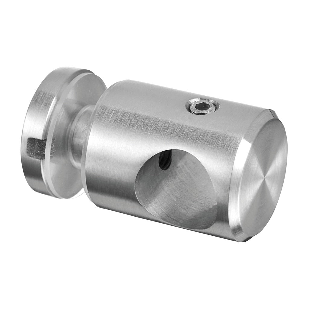 Q-railing skersinio laikiklis ant stiklo MOD 0755 vamzdžiui Ø16x1 mm, ner. plienas AISI 304, šlifuotas pav.