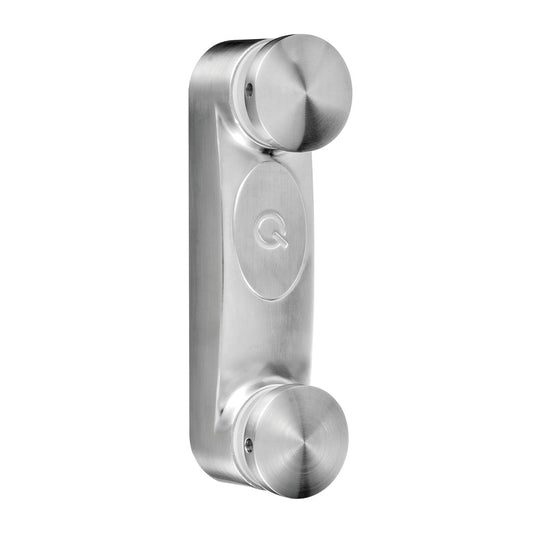 Q-railing EASY GLASS dvigubas stiklo laikiklis 200 mm MOD 0762 ner. plien. AISI304, šlifuotas pav.