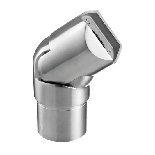 Q-railing vamzdžio adapteris reguliuojamas MOD 0776 vamzdžiui Ø42,4x2 mm, ner. plienas AISI 304, šlifuotas paviršius