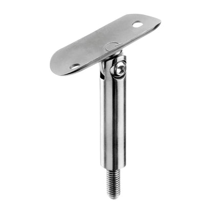 Q-railing reguliuojamas porankio laikiklis M10 MOD 0818 vamzdžiui: Ø42,4 mm, ner. plienas AISI 304, šlifuotas pav.