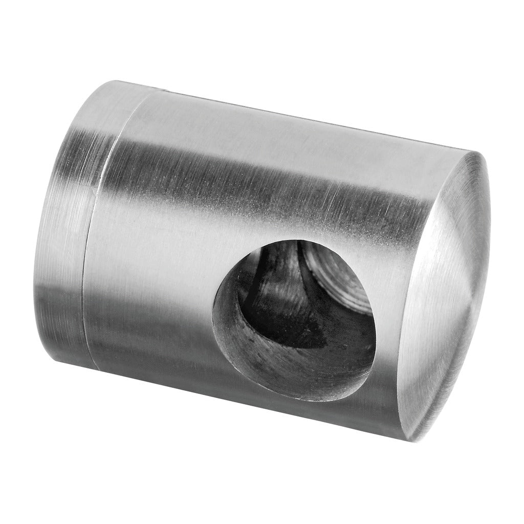 Q-railing laikiklis Ø12 mm su akla kiauryme (dešinys) MOD 0833 ner. plienas AISI 304, šlifuotas paviršius