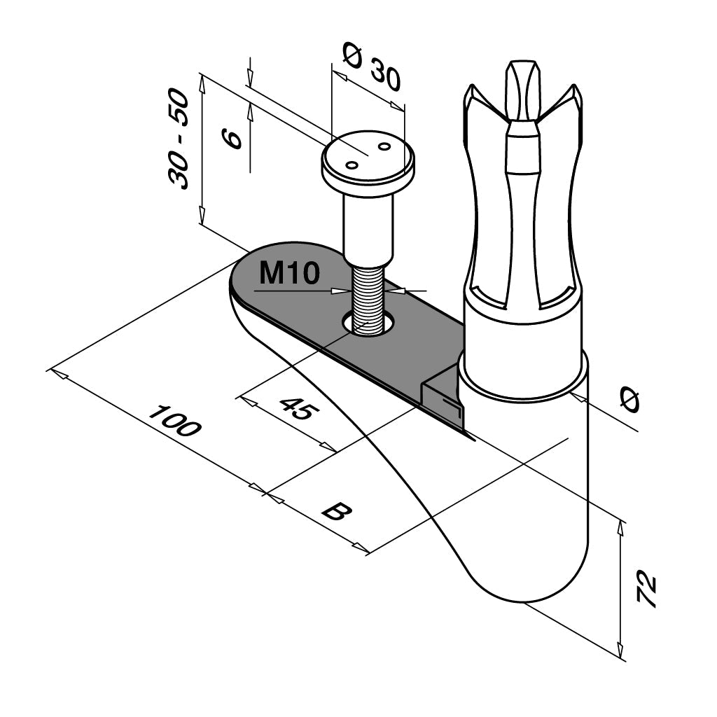 Q-railing Mounting the rack to the step MOD 0947 130947-242