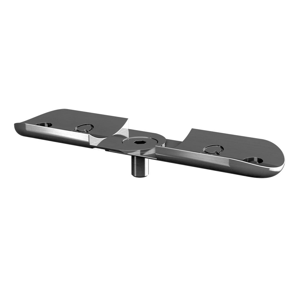 Q-railing porankio jungiamoji plokštelė reguliuojama MOD 1805 vamzdžiui Ø42,4 mm, ner. plienas AISI 304, šlifuotas paviršius