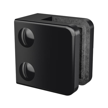 Q-railing Stiklo laikiklis prie lygaus pav. MOD 2100 ner. plien. AISI304, paviršius juodas RAL 9005