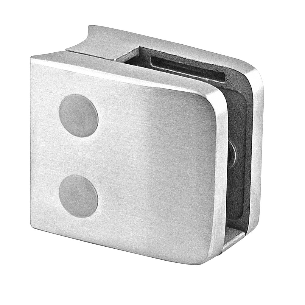 Q-railing Stiklo laikiklis prie apvalaus pav. MOD 2600 vamzdis: Ø48.3 mm, ner. plien. AISI304, šlifuotas pav.