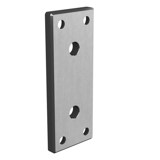 Q-railing montavimo plokštelė MOD 3507 150×60 mm ner. plienas AISI 304, šlifuotas paviršius