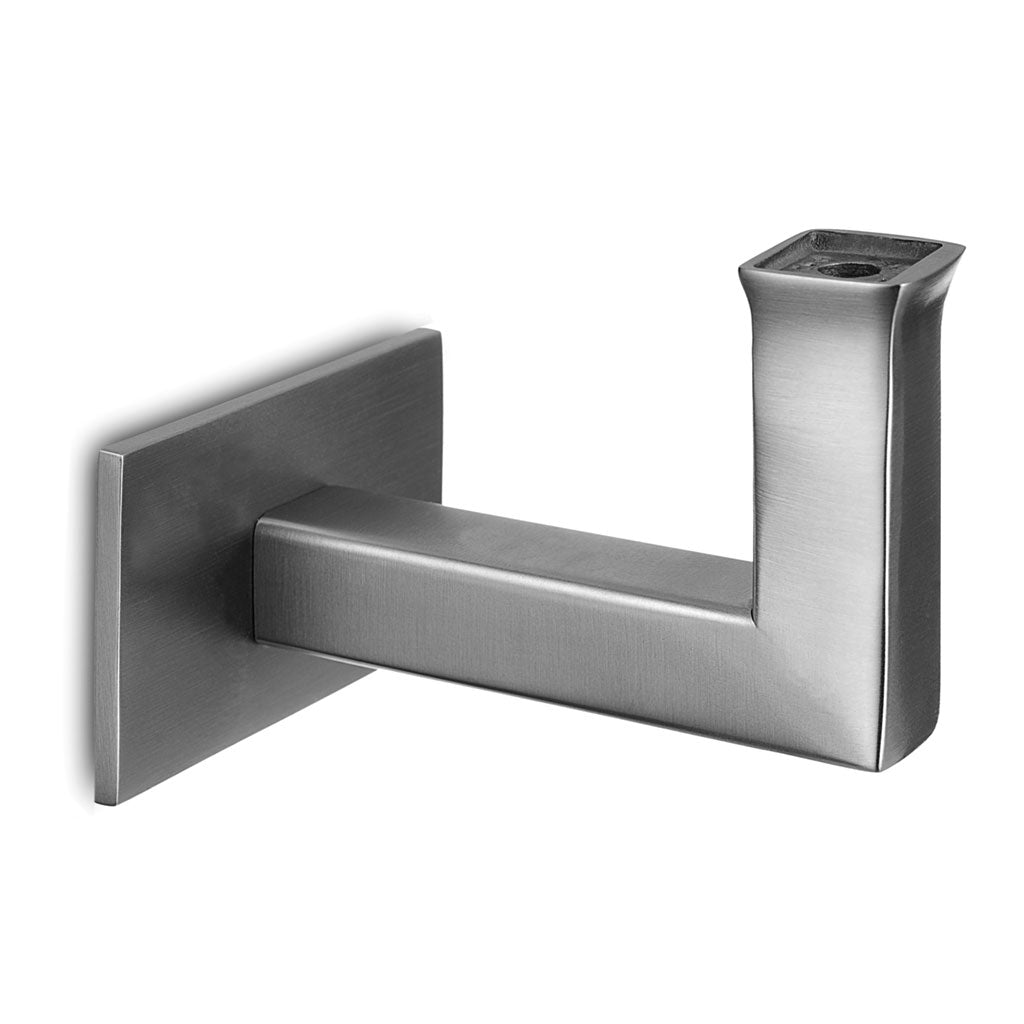 Q-railing porankio laikiklis sienai atstumas 75 mm stačiakampiui vamzdžiu MOD 4121 ner. plienas AISI 304, šlifuotas paviršius