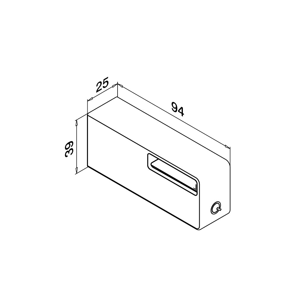 Q-railing sieninis porankio laikiklis 40x10 mm MOD 4134 ner. plien. AISI304, juoda RAL 9005