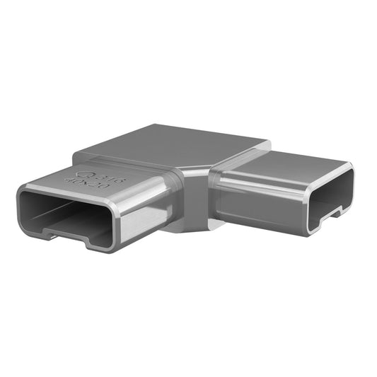 Q-railing kampas 90° 40x20 mm ner. plien. AISI304, šlifuotas pav.