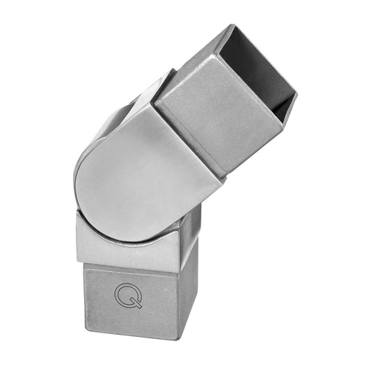 Q-railing alkūnė reguliuojama 0–70° MOD 4312 ner. plienas AISI 304, šlifuotas paviršius