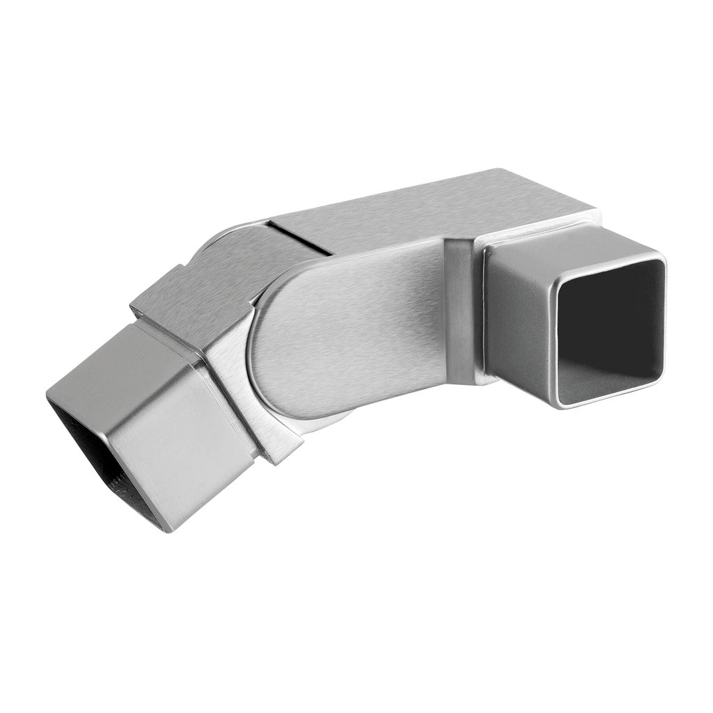 Q-railing alkūnė 90° reguliuojama 0–70° kairė vamzdžiui 40×40 mm MOD 4317